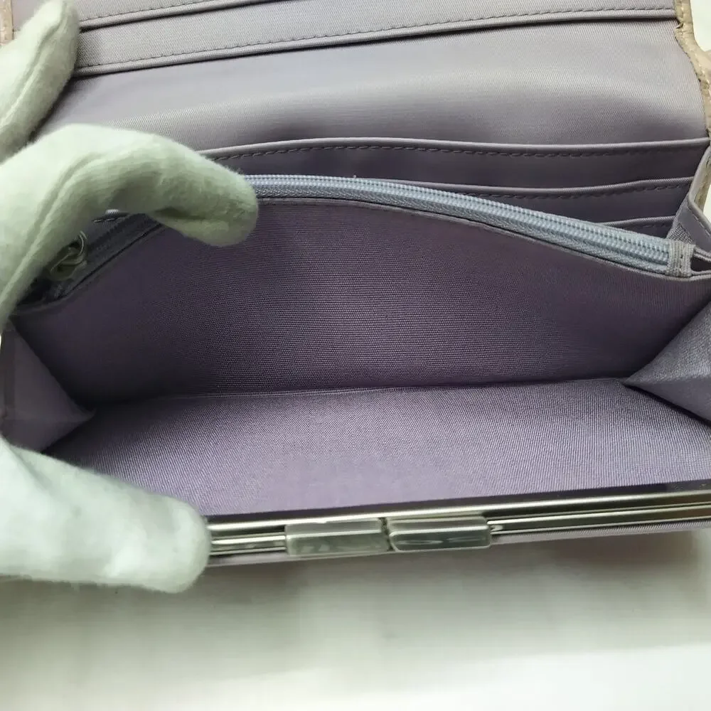 HOBO International Light Purple Leather Quilted Credit Card Bifold Wallet